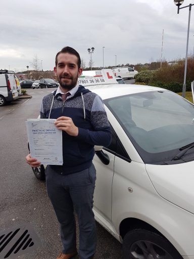 Well done to Steven for passing his driving test