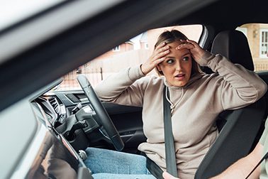 stressed learner driver 